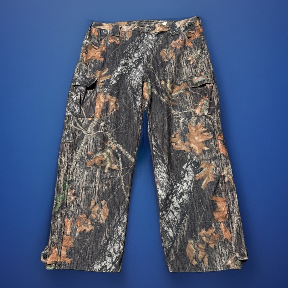 Scent Lok Pants Mens 2XL Camo Hunting Zip Leg Fleece Cargo Fall Leaf